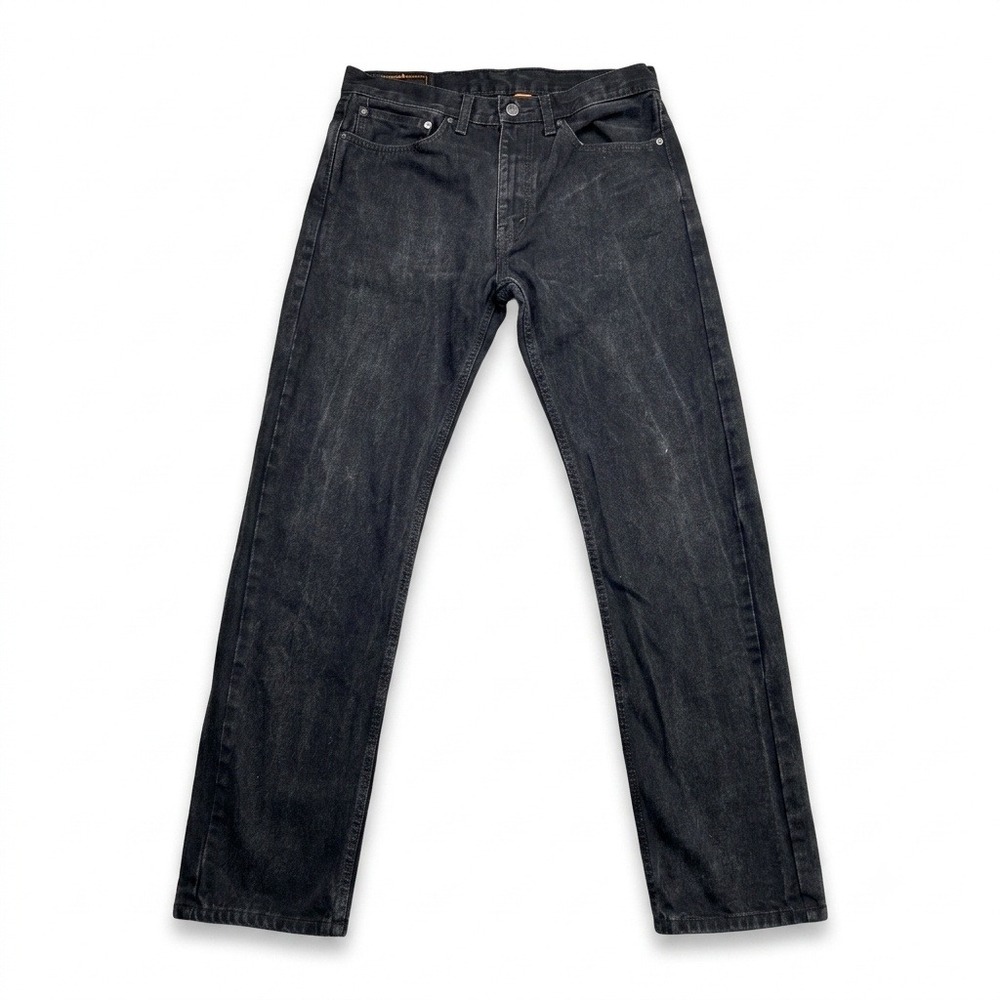 Levi's 505 Jeans Mens 34x34 Black Denim Regular Fit Straight Leg Measures 34x32
